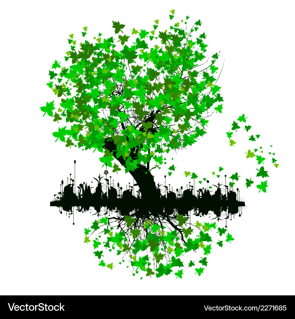 Abstract tree design vector image