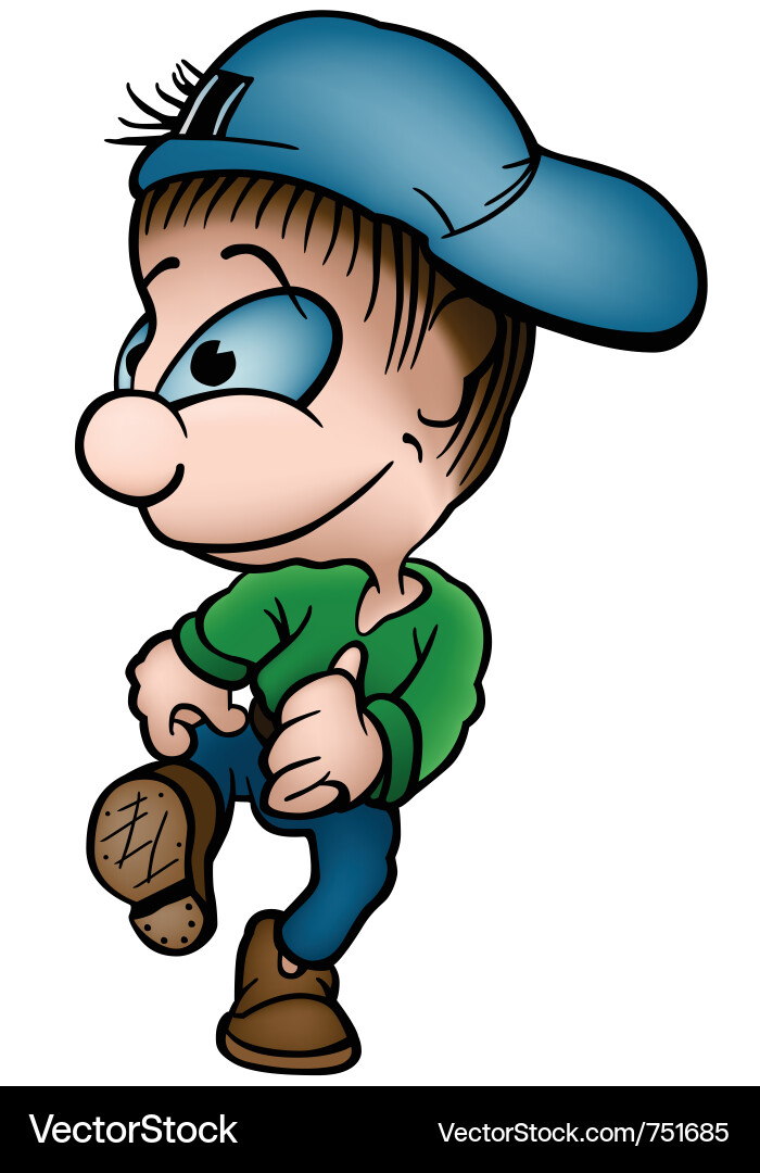 Boy with cap Vector Image