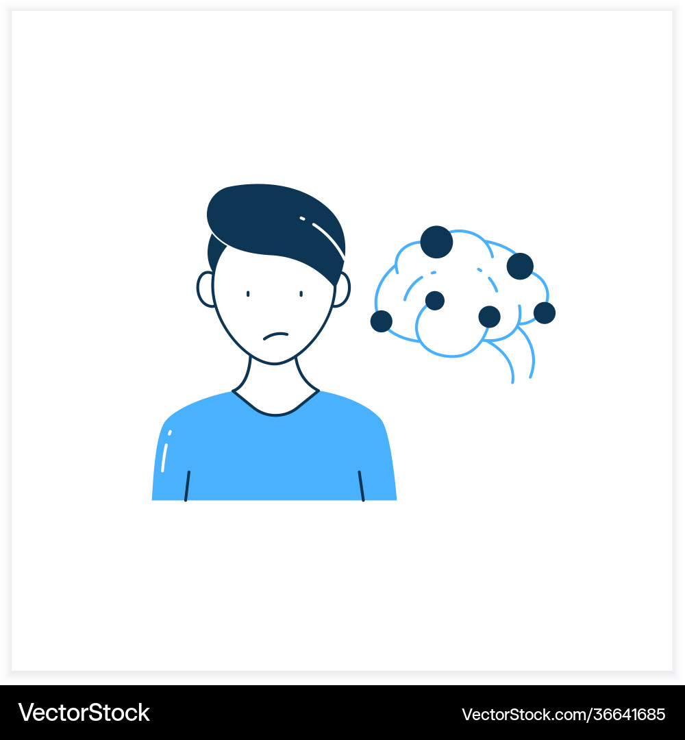 Continuous partial attention flat icon Continuous partial attention flat icon vector image