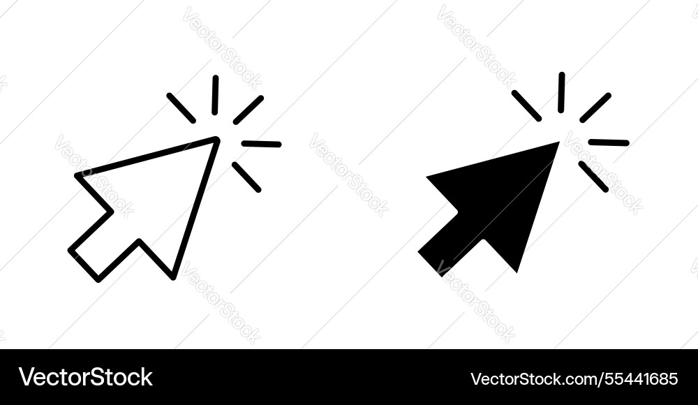 Cursor icon symbol collection on white background Cursor icon symbol collection on white background Vector Image