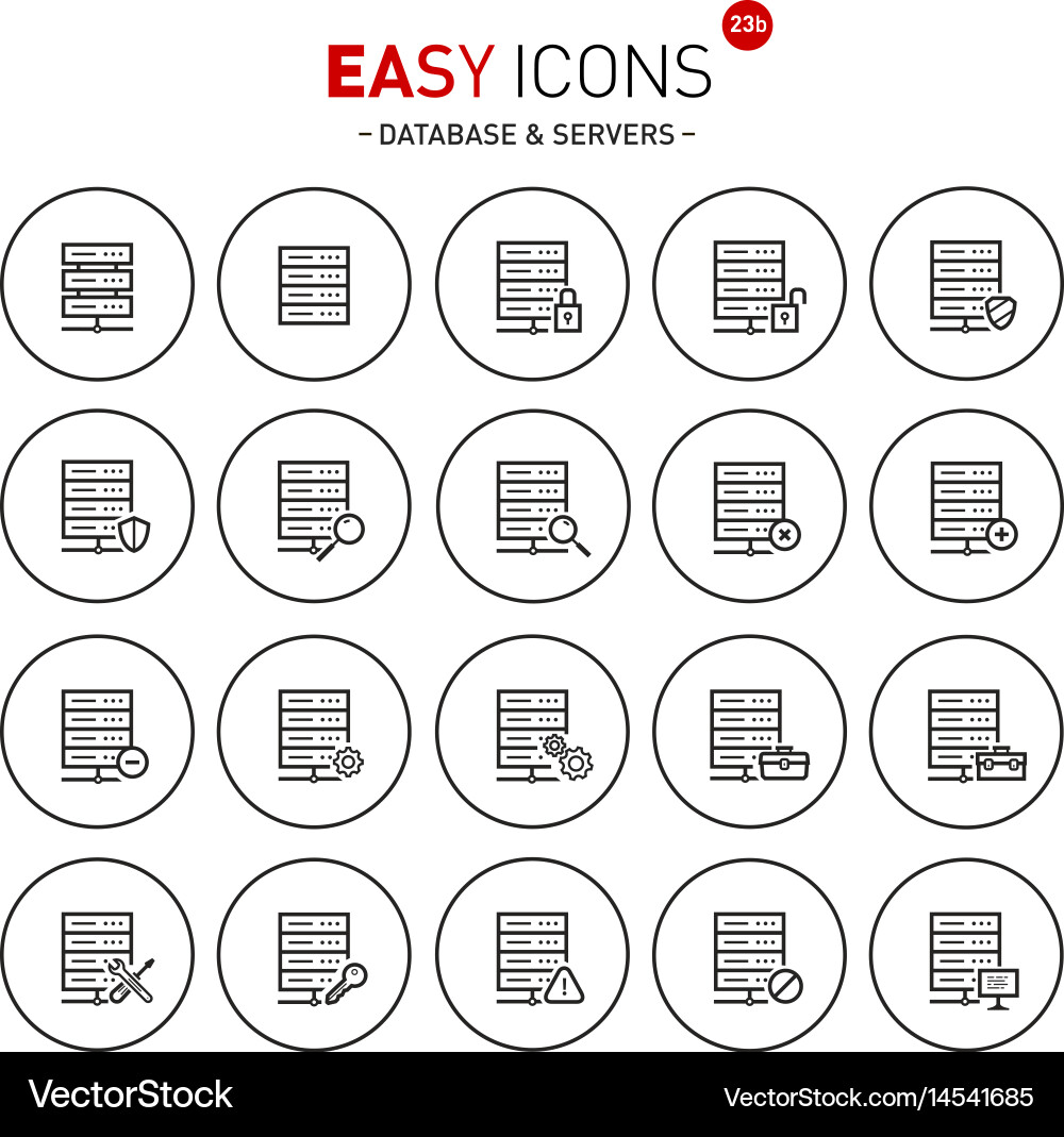 Easy icons 23b database Vector Image