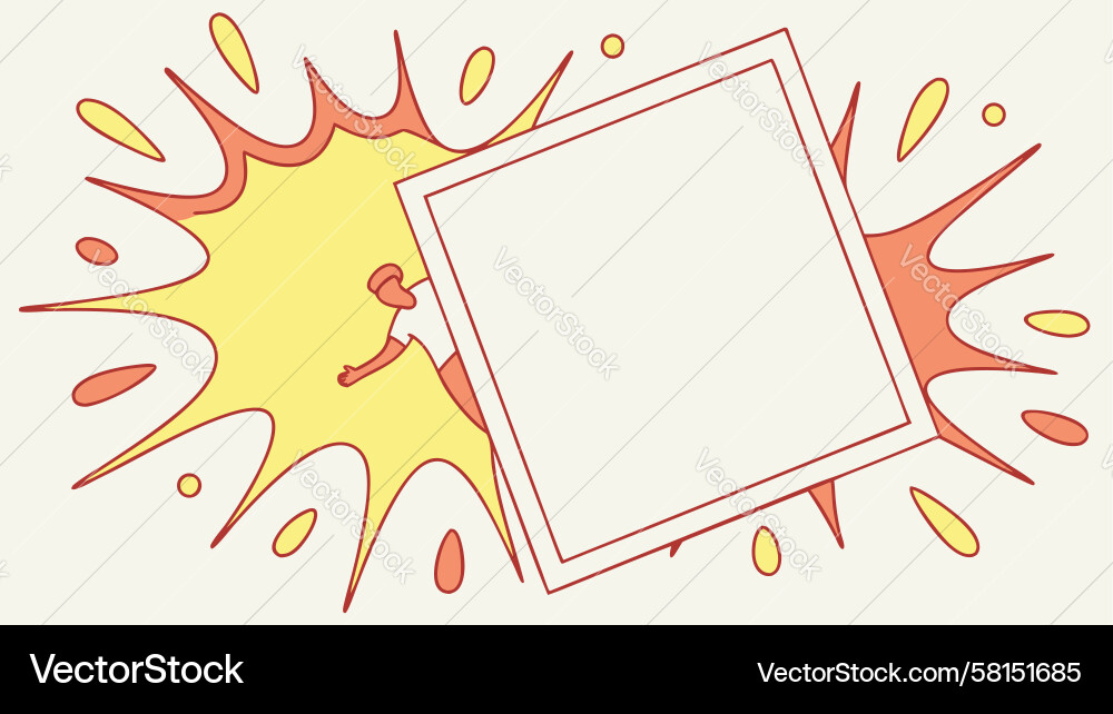 Exploding Paint Frame Vector Image