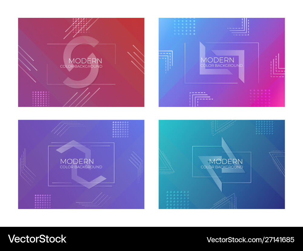 Modern color background line style and shadow vector image