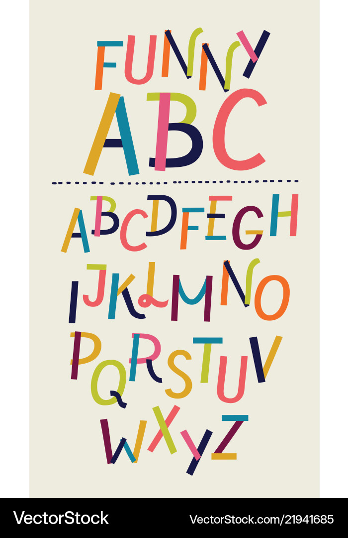 Modern paper font and alphabet Modern paper font and alphabet vector image