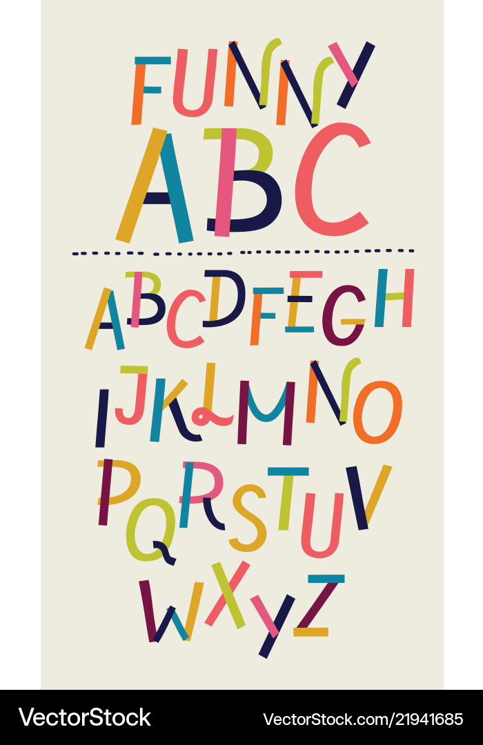 Modern paper font and alphabet vector image