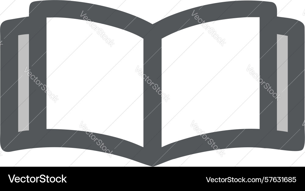 Open book icon reading learning design Vector Image