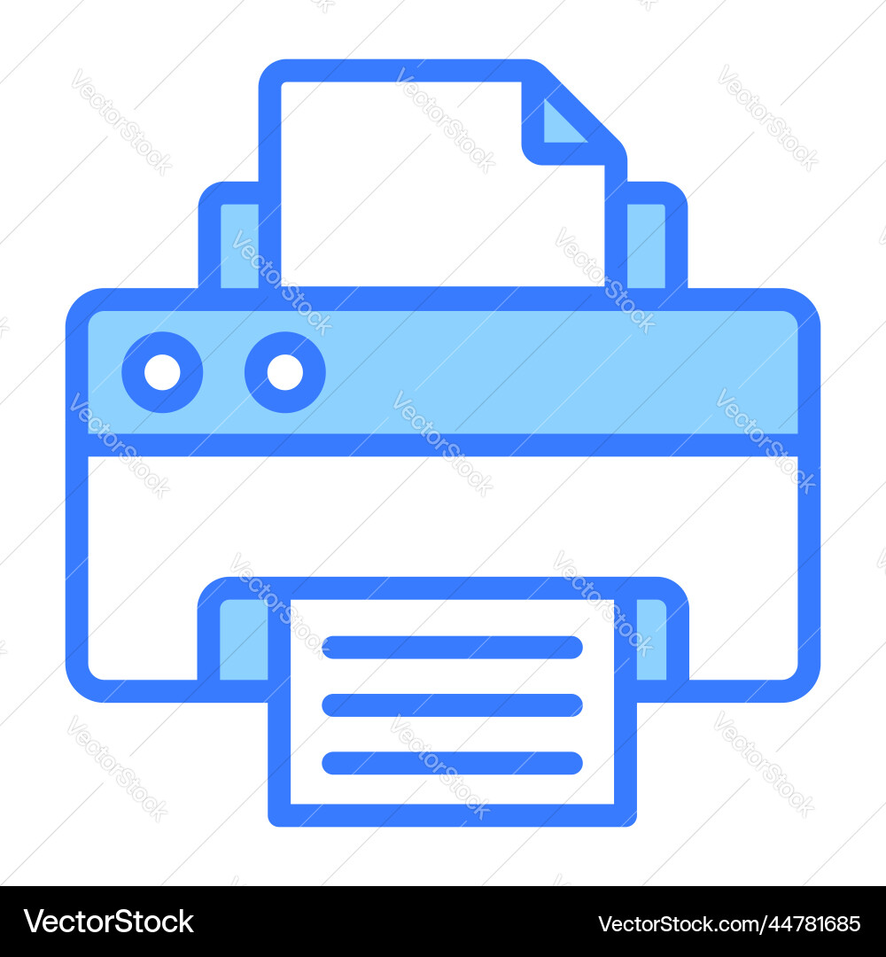 Printer icon user interface as a simple sign Vector Image