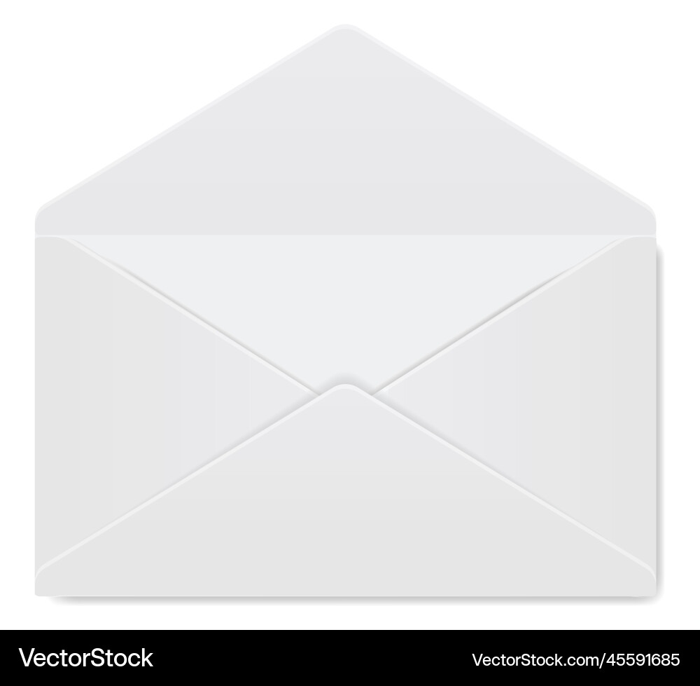 Realistic envelope design template for opened Realistic envelope design template for opened vector image