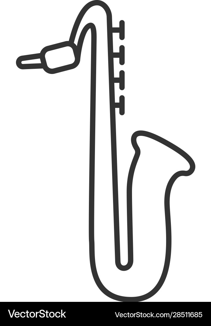 Saxophone Line Art Icon Vector Image