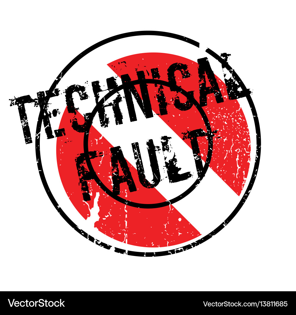 Technical fault rubber stamp Technical fault rubber stamp vector image