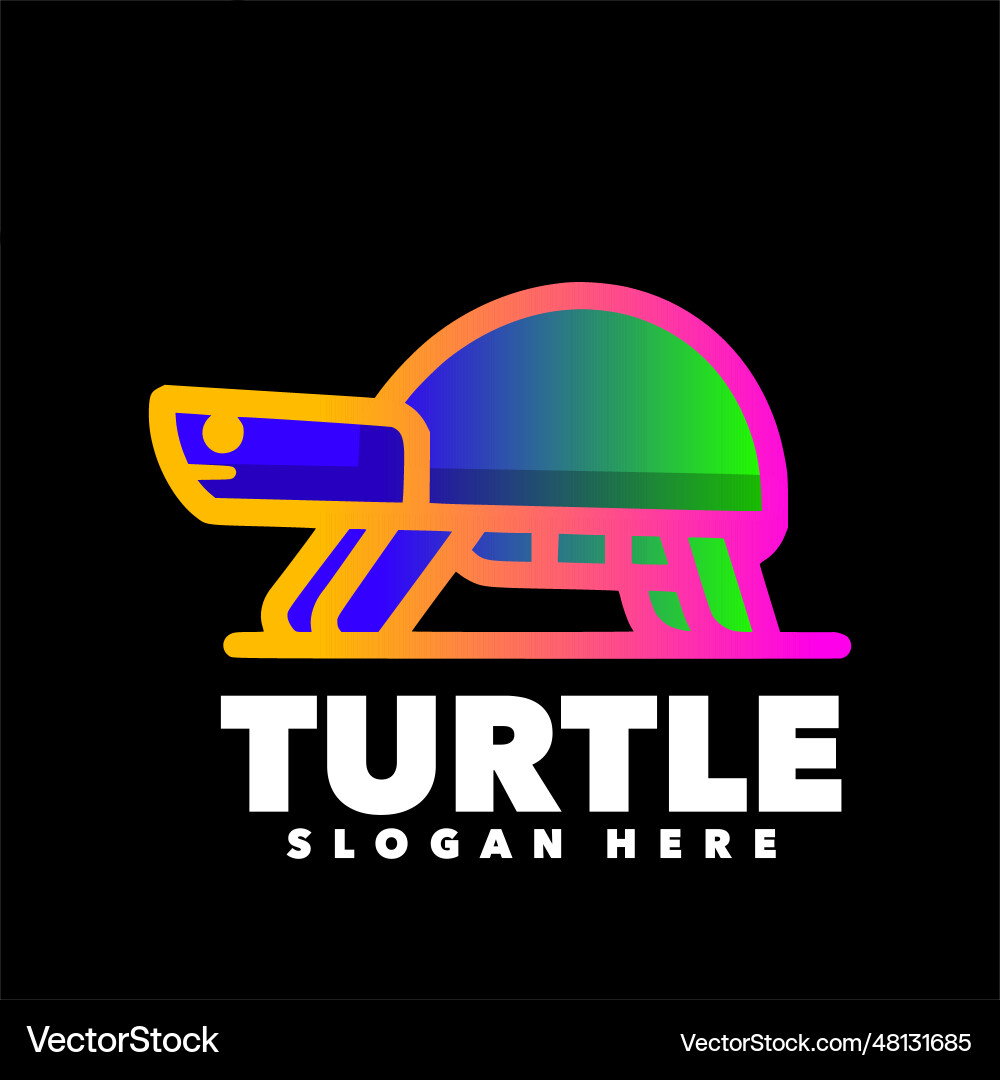 Turtle gradient Vector Image