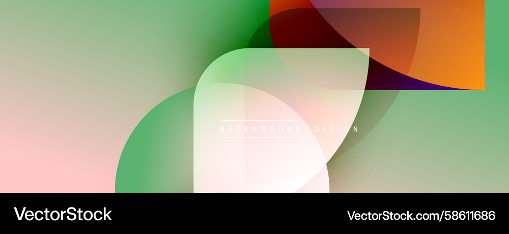 Abstract colorful shapes overlap creating dynamic Abstract colorful shapes overlap creating dynamic Vector Image