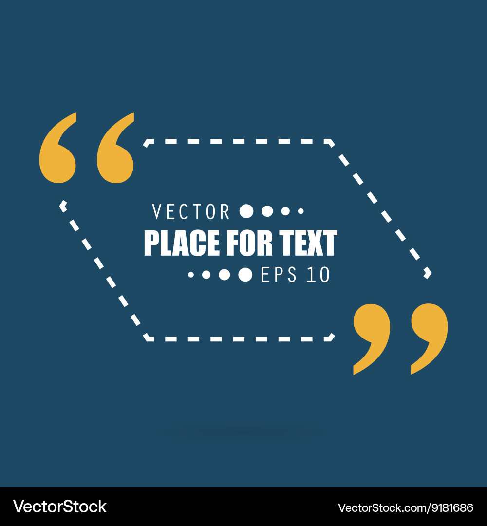 Abstract concept empty speech square quote vector image