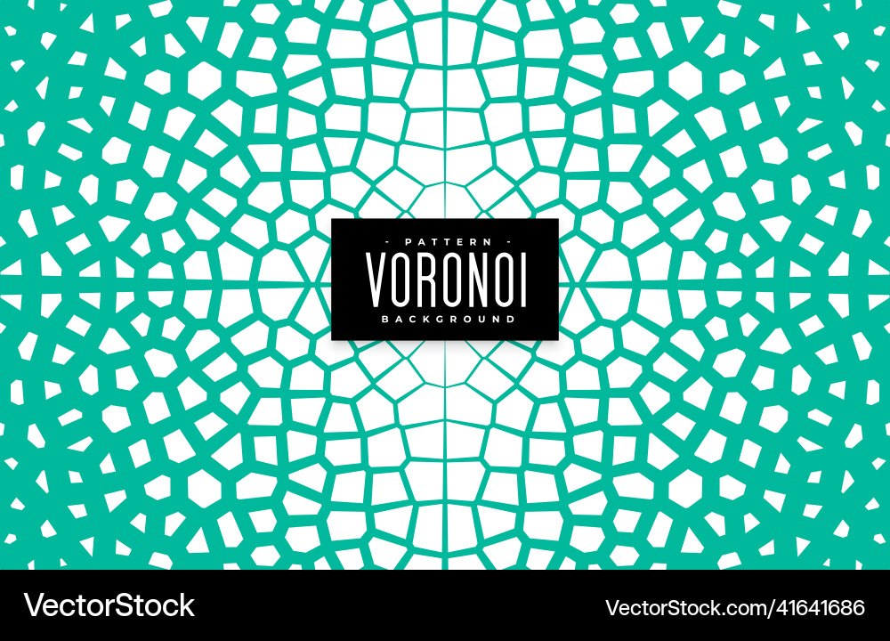 Abstract voronoi pattern background in turquoise Abstract voronoi pattern background in turquoise Vector Image