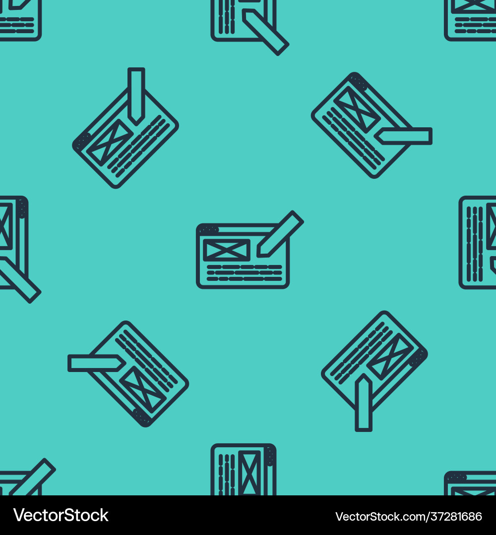 Black line ui or ux design icon isolated seamless Black line ui or ux design icon isolated seamless vector image