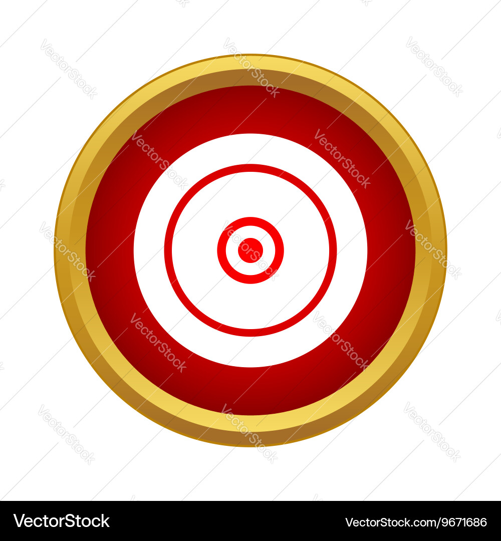 Circles within the circle icon in simple style vector image