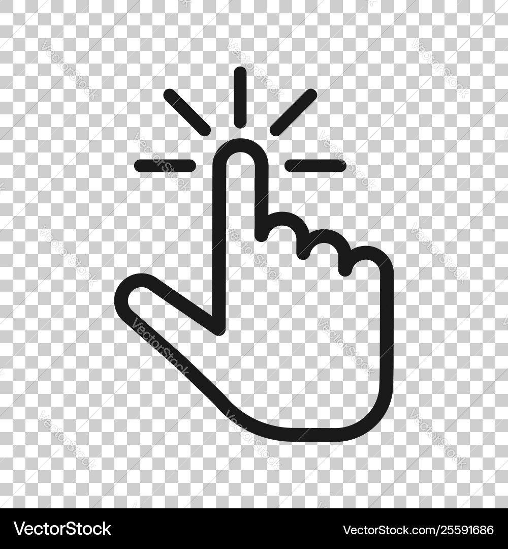 Click mouse icon in transparent style pointer Click mouse icon in transparent style pointer vector image