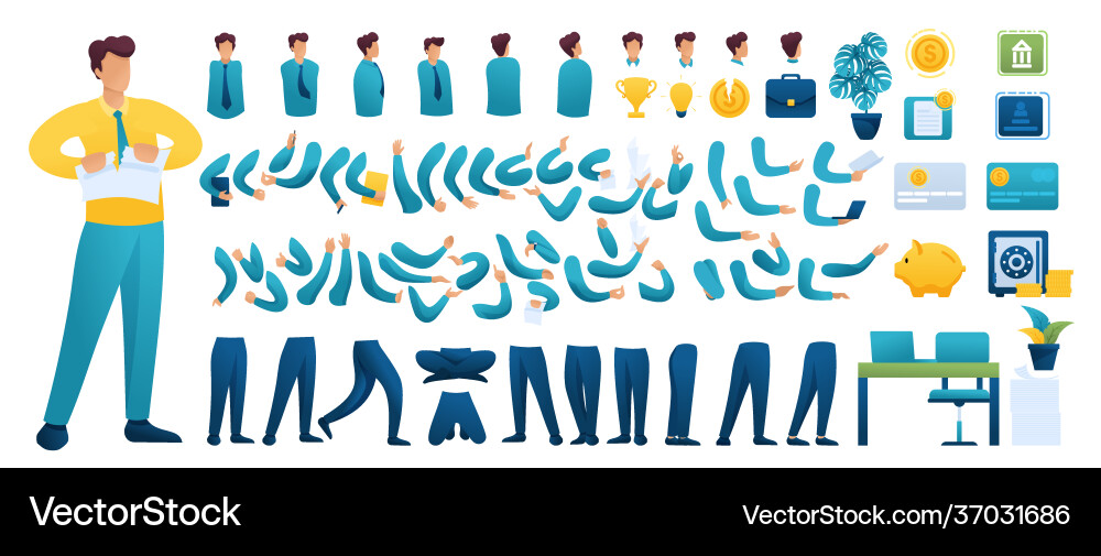 Constructor for creating a businessman n5 create Constructor for creating a businessman n5 create Vector Image