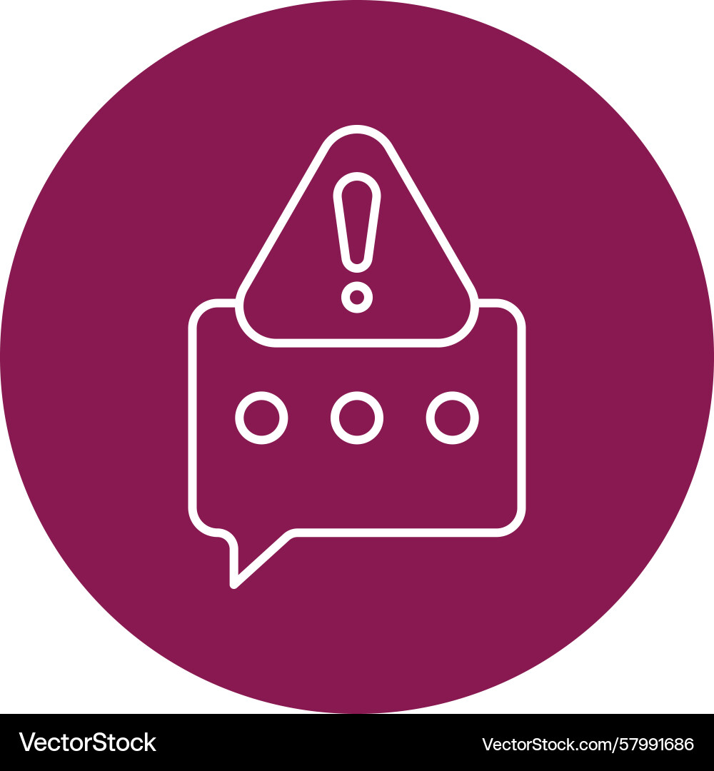 Error message line multi circle Vector Image
