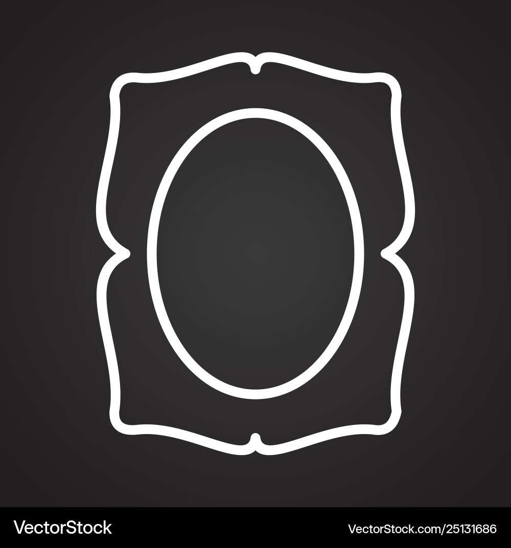 Frame icon on background for graphic and web Frame icon on background for graphic and web Vector Image
