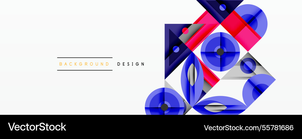 Geometric abstract composition with intersecting Geometric abstract composition with intersecting Vector Image