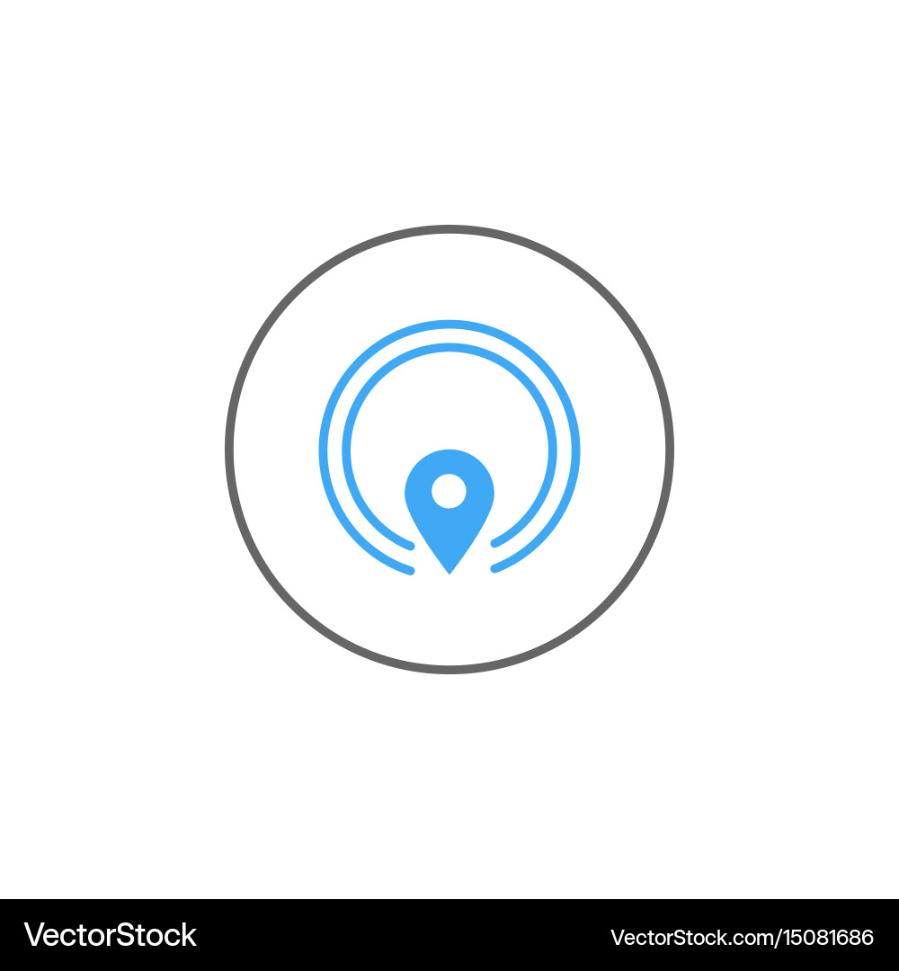 Gps solid icon mobile sign and map pointer vector image