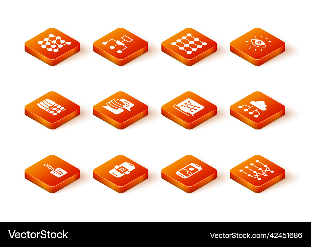 Set binary code artificial intelligence ai Set binary code artificial intelligence ai Vector Image