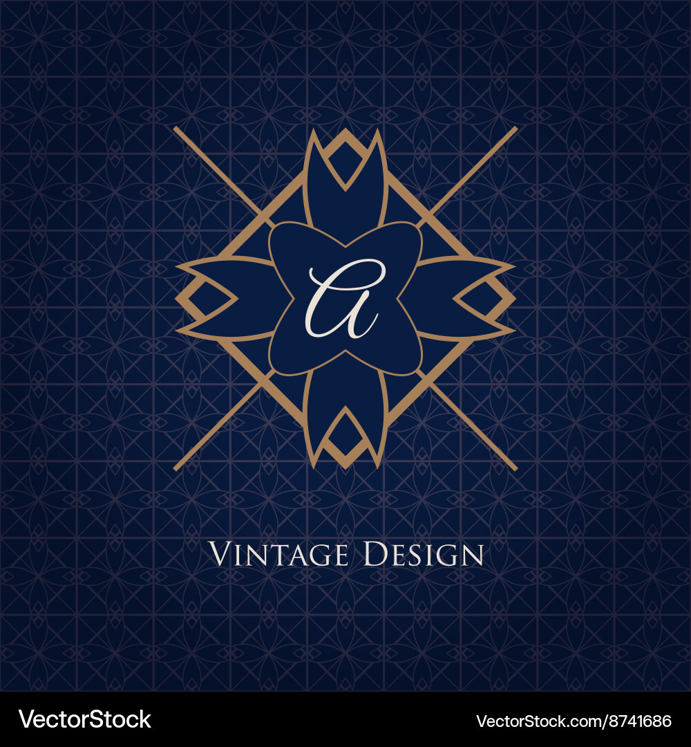 Simple and elegant monogram design template vector image