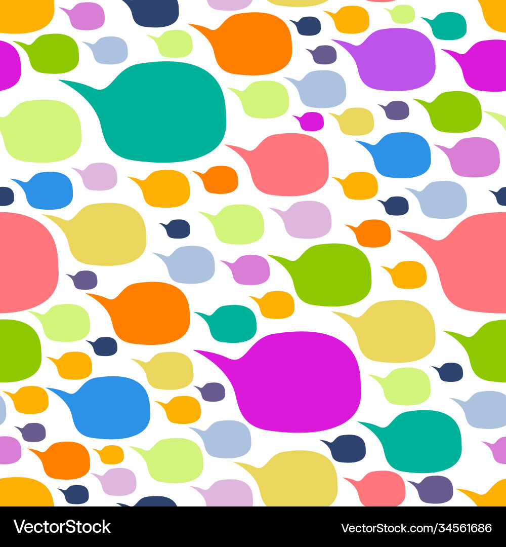 Speech bubble shape colorful seamless pattern Speech bubble shape colorful seamless pattern vector image