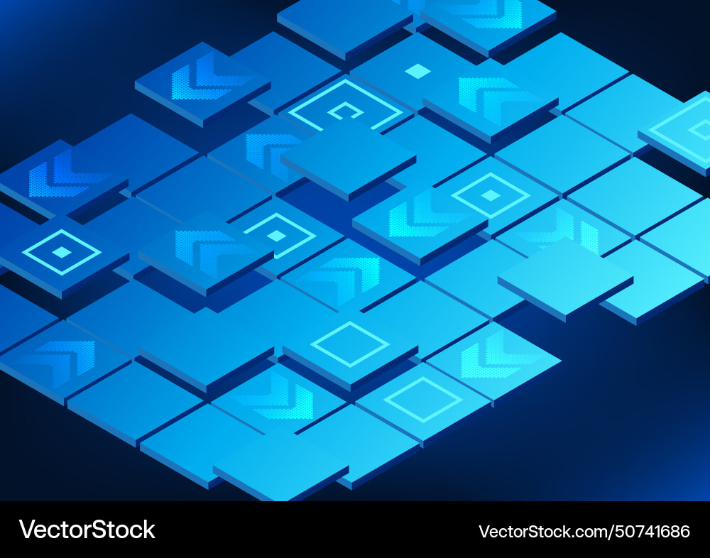 Technology background blockchain data storage Technology background blockchain data storage Vector Image