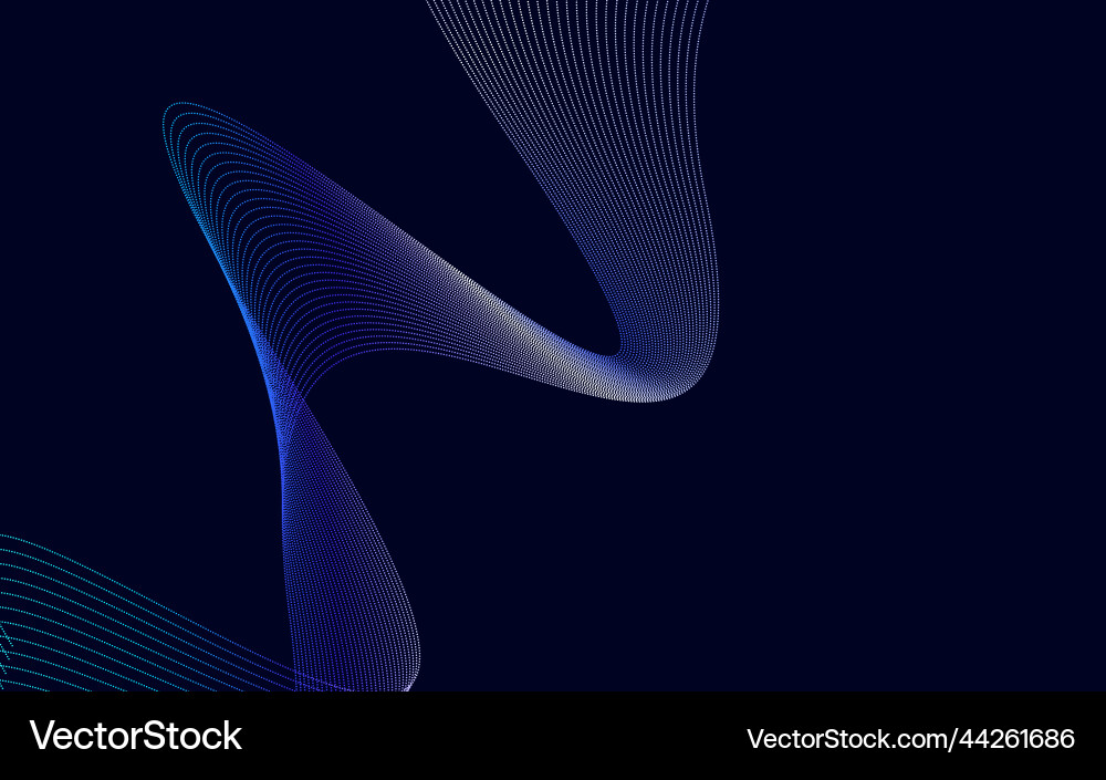 Wave with shadow abstract blue gradient lines Wave with shadow abstract blue gradient lines vector image