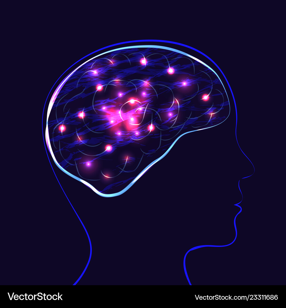 World mental health day silhouette of the head World mental health day silhouette of the head Vector Image