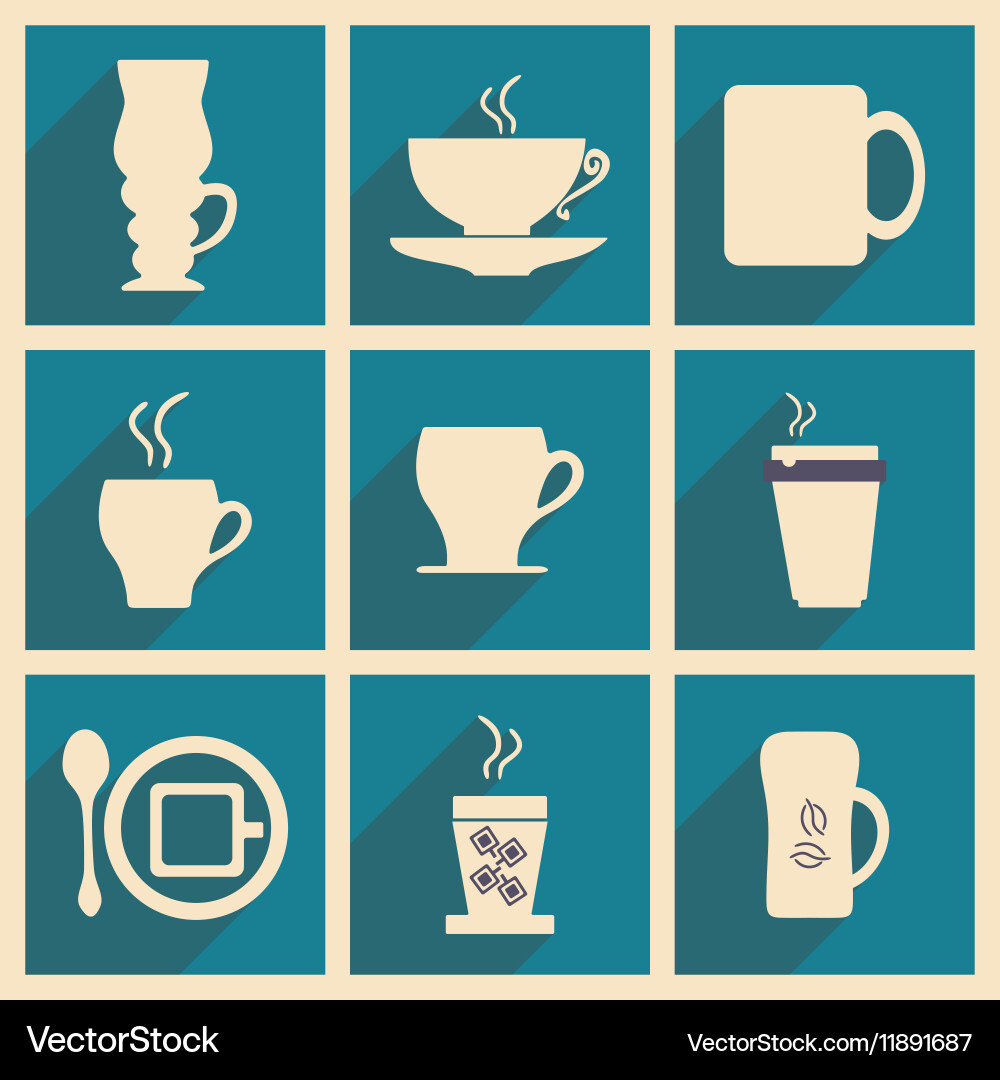 Flat with shadow concept and mobile application vector image