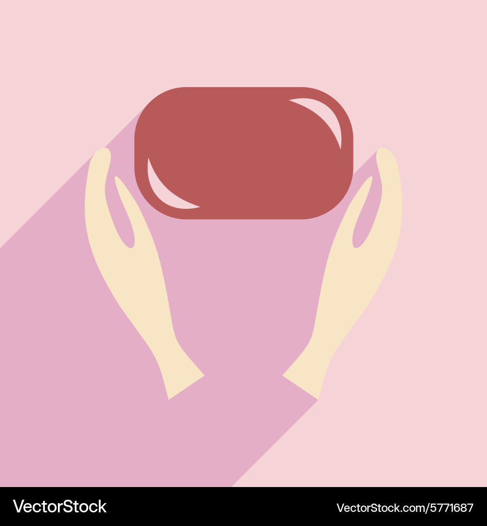 Flat with shadow icon and mobile application clean vector image