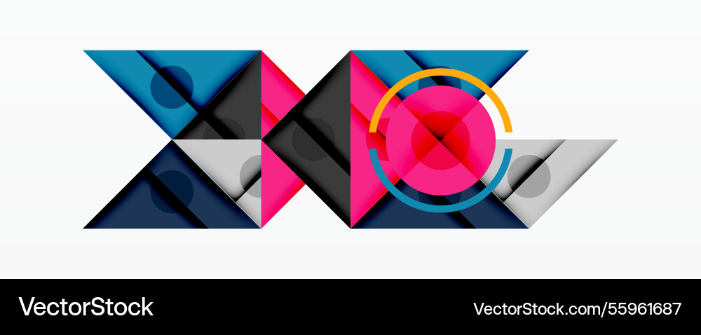 Geometric abstract design with layered triangles Geometric abstract design with layered triangles vector image