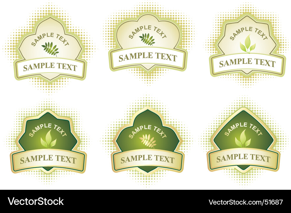 Label Collection Set vector image