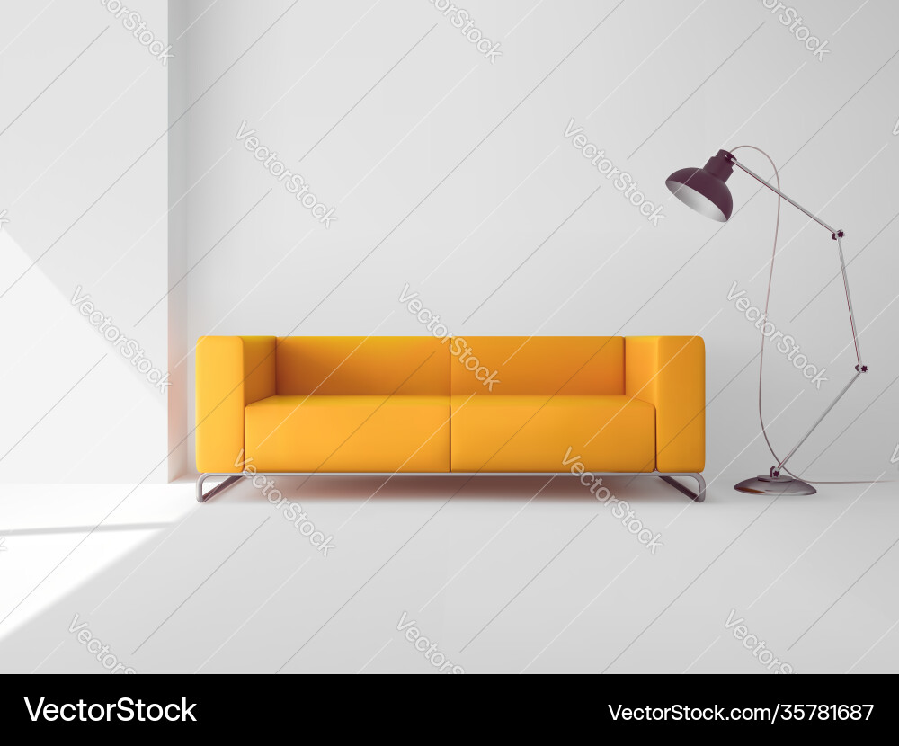 Living room with sofa Living room with sofa vector image