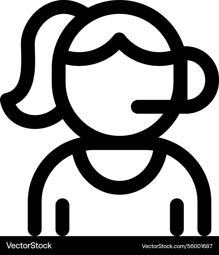 Operator icon thin linear style design isolated vector image