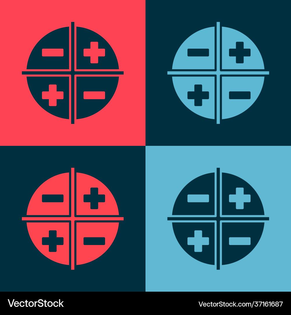 Pop art xyz coordinate system icon isolated Pop art xyz coordinate system icon isolated vector image