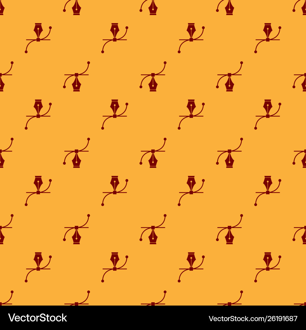 Red bezier curve icon isolated seamless pattern Red bezier curve icon isolated seamless pattern vector image