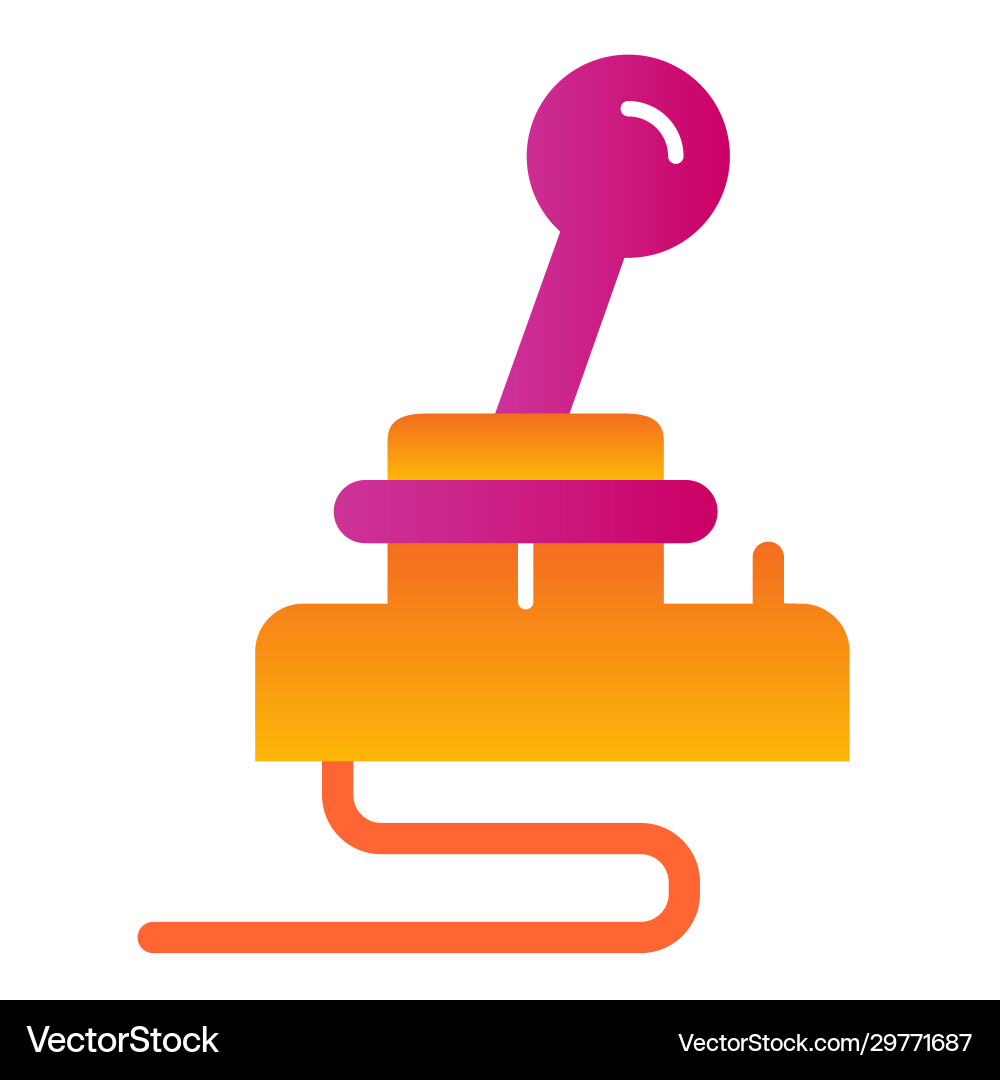 Retro joystick flat icon game input pad Retro joystick flat icon game input pad vector image