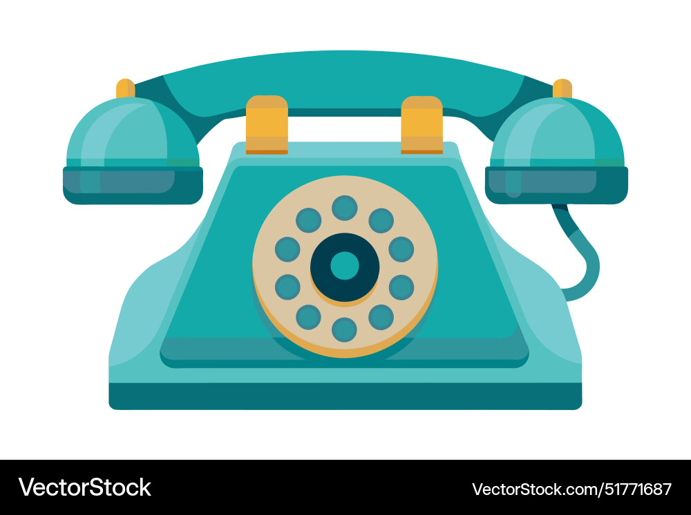 Telephone isolated flat on white background Telephone isolated flat on white background vector image