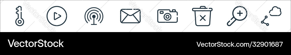 Ui master line icons linear set quality Ui master line icons linear set quality vector image