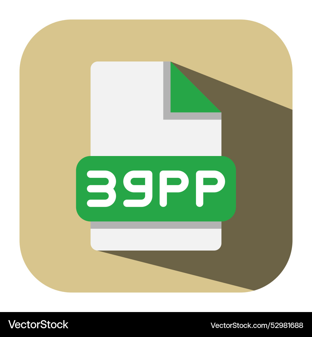 3gpp file type flat icon can be used for web 3gpp file type flat icon can be used for web vector image