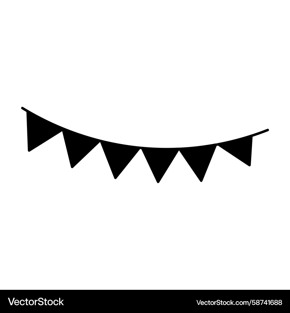 A string of triangular bunting flags Vector Image