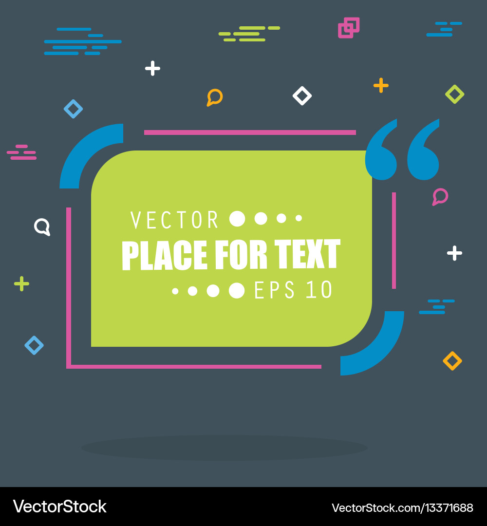 Abstract concept empty speech square quote Vector Image