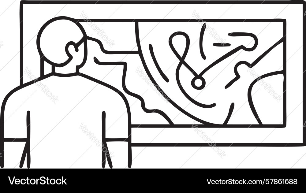 Analyzing data visualization abstract map vector image