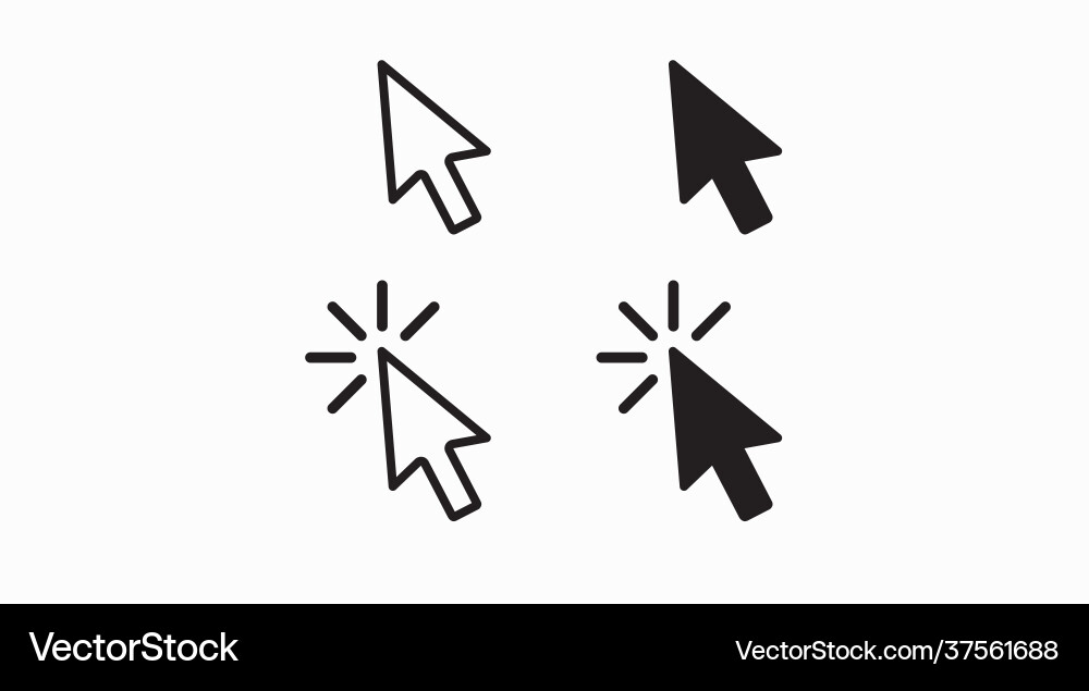 Arrow Pointer Symbol gesetzt Arrow Pointer Symbol gesetzt vektorbild