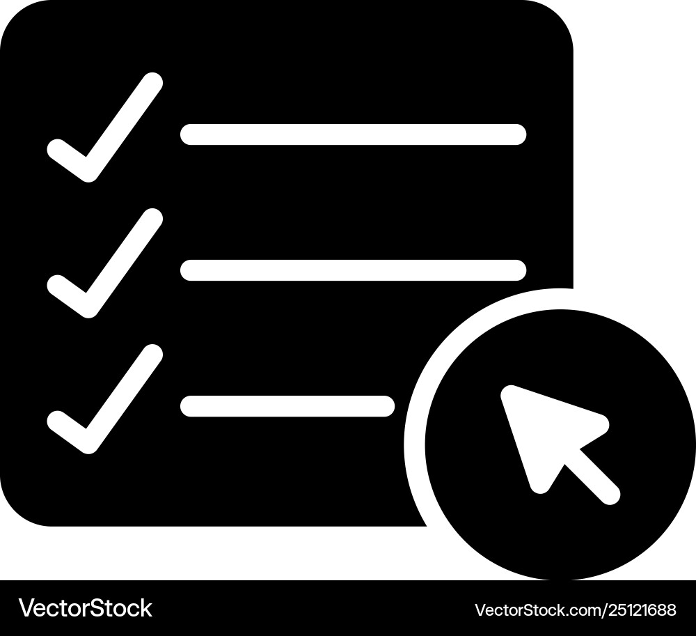 Cursor checklist Cursor checklist vector image