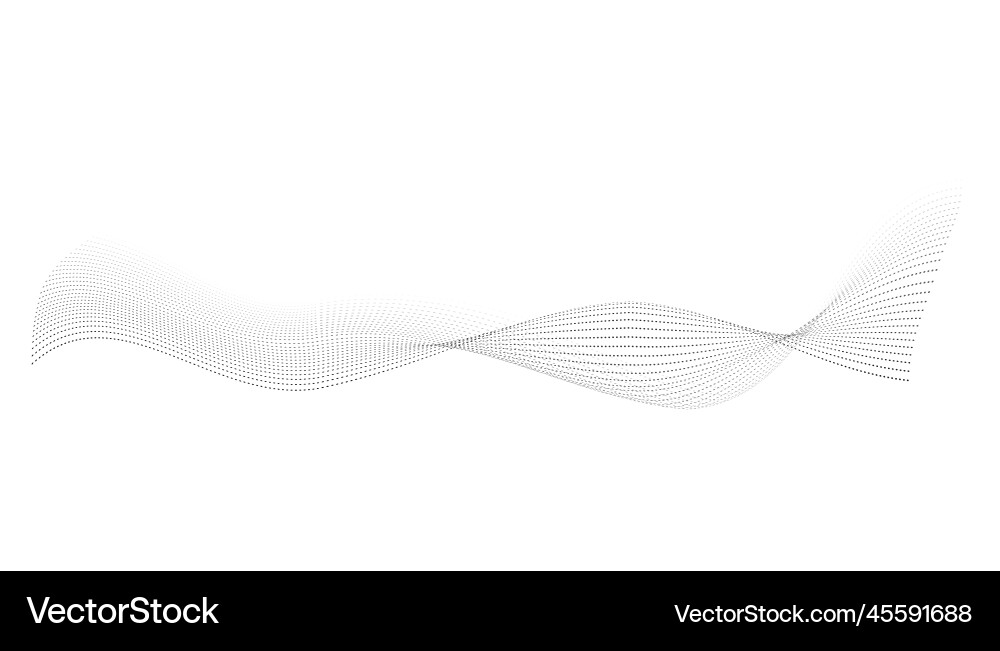 Dotted halftone waves flowing wavy lines pattern Dotted halftone waves flowing wavy lines pattern vector image